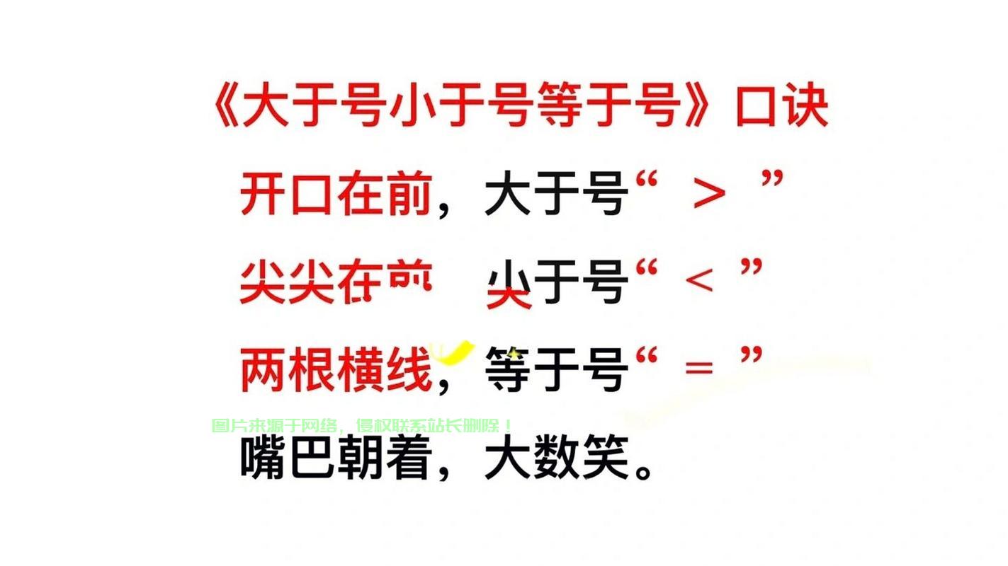 揭秘数学奥秘，大小关系背后的故事——大于号与小于号的传奇之旅！ 第1张
