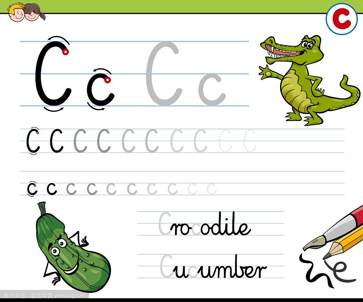 c字母笔顺怎么写?